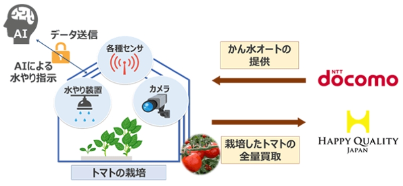 NTTドコモ クラウド型AI灌水 「かん水オート」の提供