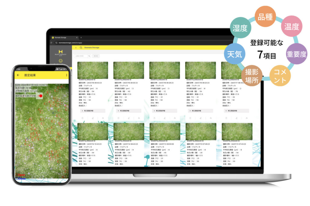 Mobile and web application for Stomata Scope